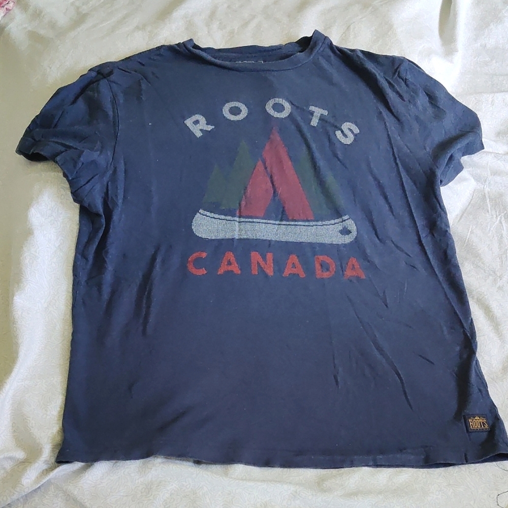 Roots Blue Canoe Short Sleeve Casual T-shirt